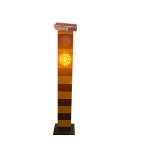 Poteau de signalisation routière à LED réfléchissant solaire, délimiteur de zone de stationnement, poteau de signalisation de sécurité avec une visibilité supérieure à 1000 m, protection IP53 - Product Image 2