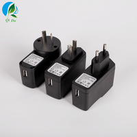 Adaptateur secteur avec prises EU AU US UK BR JP pour appareils électroniques et éclairage LED, sortie 5V-4A DC, connexion par prise.