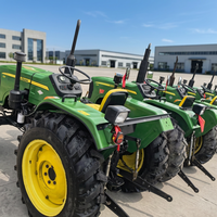 Tracteur John-Deere 324, moteur diesel 4 cylindres, excellent état, quatre roues motrices, 32 chevaux, compact, flexible, pour vergers