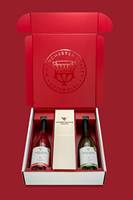 Boîte à vin de luxe exquise ensemble d'emballages en carton d'estampage à chaud en or boîte-cadeau de vin emballage d'impression en papier et spiritueux de qualité supérieure