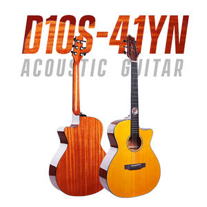 Smiger High-end Asequible Solid Spruce Mahogany Top ABS Binding Synthetic con ilustraciones en Fret Board 41 ''Guitarra acústica - Product Image 6