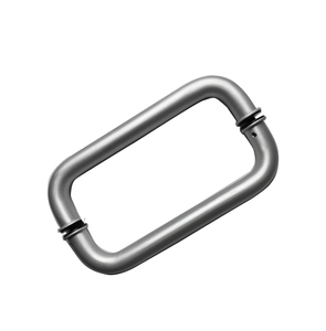 China Guangdong high end shop hotel <strong>door</strong> handle solid aluminum round tube offset glass <strong>door</strong> handle - Product Image 3