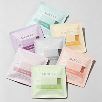 Sacs d'emballage mats Minfly à fenêtre et poignée, en plastique Mylar, avec fermeture éclair à 3 côtés, tailles personnalisées 8x12cm et 9x13cm, impression numérique
