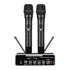 Micrófono Inalámbrico Profesional KE-X6 con 2 Micrófonos de Mano, Sistema de Micrófono Inalámbrico para Discursos en Escenario - Product Image 1