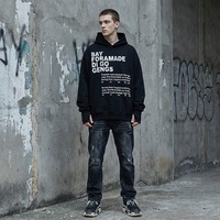 Hoodie Oversize Boxy en Coton 330 g/m² à Lettres Superposées, Imprimé Intégral, OEM pour Détaillants E-commerce Mondiaux, MOQ 50 pièces