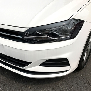 Headlight Eyebrow Decal Piano Black Carbon Fiber Texture For Volkswagen Polo 2019+ Exterior Modification - Product Image 3