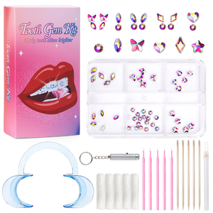 Kit de Bijoux Dentaires Professionnels à Faire Soi-Même pour Décoration de Dents, <span class=keywords><strong>Strass</strong></span> Dentaires en <span class=keywords><strong>Diamant</strong></span> pour Charmes et Ornements Dentaires en Gros - Product Image 1