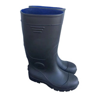 Bottes de sécurité en PVC à tige haute avec embout en acier anti-écrasement, imperméables et antidérapantes, pour l'industrie aquacole