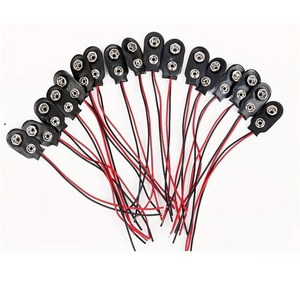9 فولت ، موصل توصيل كبل سلكي أسود أحمر 2 مشبك 9 ، حامل بطارية موصل - Product Image 4