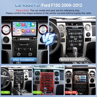 Radio de Auto Doble DIN con Pantalla de 10.1 Pulgadas, Android 8 Núcleos, 4+64GB, para Ford F150 2009-2012, con Carplay Inalámbrico y Android Auto
