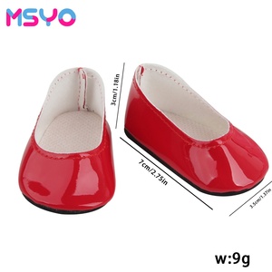 MSYO Venda Quente Sapatos Rasos com Padrão Liso e Múltiplas Opções de Cores para Bonecas Americanas de 18 Polegadas - Product Image 6