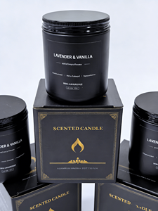 Vela de Cera de Soja en Vaso Negro con Aroma a Lavanda y Vainilla, Ecológica, para Regalo del Día del Padre, Fragancia para el Hogar, 40-60 Horas de Duración - Product Image 4