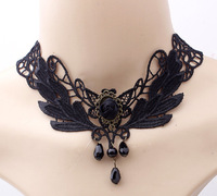Offre Spéciale Déclaration Diamant Collier À La Mode Perle Chaîne Charme Collier Sexy Noir Dentelle Gland Sautoirs Collier pour Femmes
