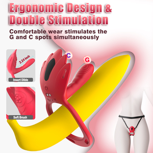 Vibratore Indossabile per Adulti con 9 Modalità di Vibrazione, Dildo Femminile, Giocattolo Sessuale con Anello Penieno e <span class=keywords><strong>Stimolatore</strong></span> Clitorideo per Coppie - Product Image 2