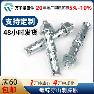 Sleeve Anchors Expansion Bolts Metric Full Thread Zinc Plated Carbon Steel Grade A Level 4.8 For Lightweight Hollow Bricks - Product Image 5