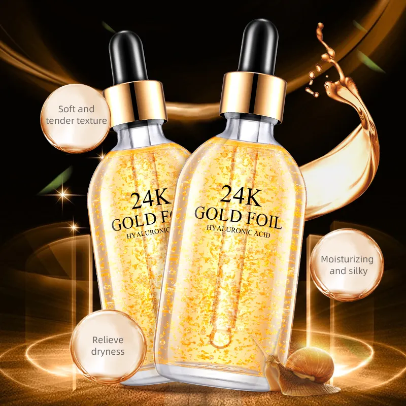 Hot Sell Women Collageen Retinol Peptide Facial Wash Kit Face Toner Cream Eye Serum 24K Goud Anti-Aging Huidverzorging Goud Set