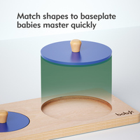Jouets sensoriels en bois Montessori pour enfants de 1 à 2 ans, puzzle éducatif d'association de tailles d'animaux