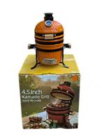 Barbecue miniature en céramique KIMSTONE 4,5 pouces, design compact pour cadeaux, présentation en salle d'exposition et promotion d'échantillonnage