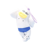 Jouets en peluche amusants, design 'Madman' en fuite, poupées mignonnes, peluches super douces en coton PP, pendentifs de sac, porte-clés, emballage en sac en filet