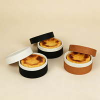 Tube en papier kraft de qualité alimentaire, écologique, avec logo personnalisé, pour gâteaux, desserts, boîte en carton cylindrique de luxe pour cheesecake
