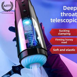 Completamente automatico di spinta maschile dispositivo di masturbazione con vibrazione telescopica rotante aereo tazza Sex Toy - Product Image 4