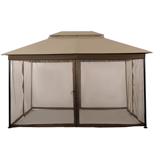 Tentes d'événement Offre Spéciale Gazebos <span class=keywords><strong>de</strong></span> patio Double Top <span class=keywords><strong>3x4</strong></span> m <span class=keywords><strong>Abri</strong></span> d'auvent <span class=keywords><strong>de</strong></span> gazebo <span class=keywords><strong>de</strong></span> patio avec parois latérales <span class=keywords><strong>de</strong></span> filet pour la fête <span class=keywords><strong>de</strong></span> pelouses d'arrière-cour - Product Image 1