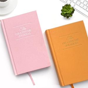 Low MOQ A5 льняная ткань в твердом переплете стираемая академическая планировщик вдохновляющий журнал благодарности с пользовательской печатью Материал обложки ткани - Product Image 2