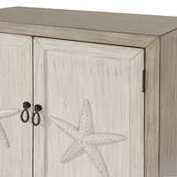 Meuble de rangement style American Country Starfish, meuble d'entrée en bois massif vieilli, meuble de rangement latéral pour salon