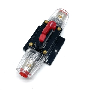 Disjoncteur en ligne réinitialisable 100A 12-24V CC 3-15AWG avec porte-fusible à réinitialisation manuelle pour applications automobiles, marines et solaires - Vente en gros - Product Image 1