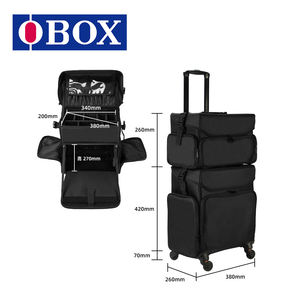 Organizador de Maquillaje Profesional Extra Grande OBOX, con Divisores Ajustables, Correa, PVC Oxford, Diseño Moderno, Estuche con Cierre Abierto - Product Image 6