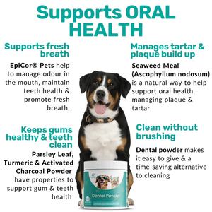 Apoya la salud de las encías, refresca el mal aliento, limpia sin cepillar los polvos dentales para perros y gatos - Product Image 3