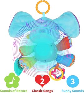 Free Sample Colorful Stuffed Baby Elephant Toys Funny Baby Toys Custom Cute <b>Plush</b> Elephant Baby Toy - Product Image 2