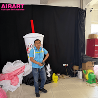 Costume de mascotte gonflable publicitaire en forme de gobelet pour la décoration de fête, costume de bouteille de parfum pour accessoires de scène