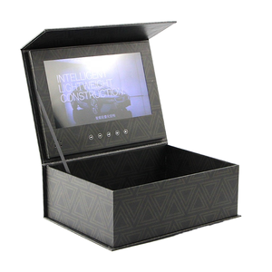 Scatola <span class=keywords><strong>Video</strong></span> Personalizzata con Schermo LCD da 7 Pollici Nero per Uso Aziendale - Product Image 1