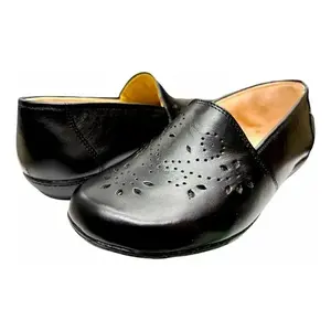 Chaussures plates en cuir pour femmes Angelina, modèle 284, bout rond, à enfiler, chaussures de marche d'automne, talon plat léger, style décontracté - Product Image 4