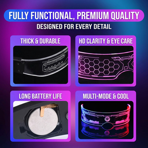 Gafas de Visor Luminosas de Neón con Marco de PC Estilo Punk, Gafas LED Multimodo Brillantes para Fiestas, Carnavales y Eventos de Club, Venta al Por Mayor - Product Image 5