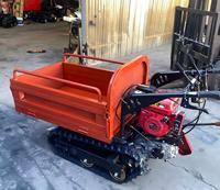Mini-dumper sur chenilles, capacité de charge de 500 kg, moteur à essence, chenilles en caoutchouc, 7,5 CV, véhicule de transport compact pour la construction, la ferme et le jardin