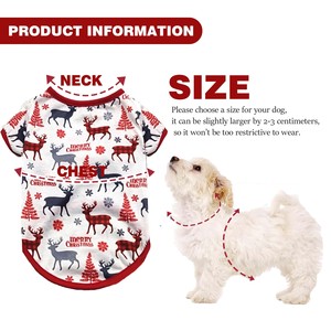 Pakaian Natal Hewan Peliharaan Desain Baru 2025 Kostum Mewah Pakaian Liburan Hadiah Kreatif Pola Kustom Pakaian Anjing - Product Image 3