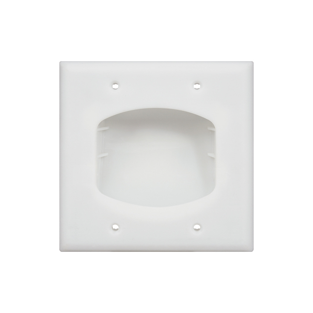 ETL Low Price 2 Gang Recessed Plastic Low Voltage Cable Plate