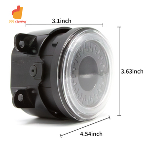 Luz Antiniebla LED de 3.5 Pulgadas, Luz de Conducción con Anillo <span class=keywords><strong>Halo</strong></span> Blanco Ámbar, Lente de Aluminio, DRL para ATV, UTV, Jeep, 4WD, 4x4, Todoterreno, Tractor - Product Image 2