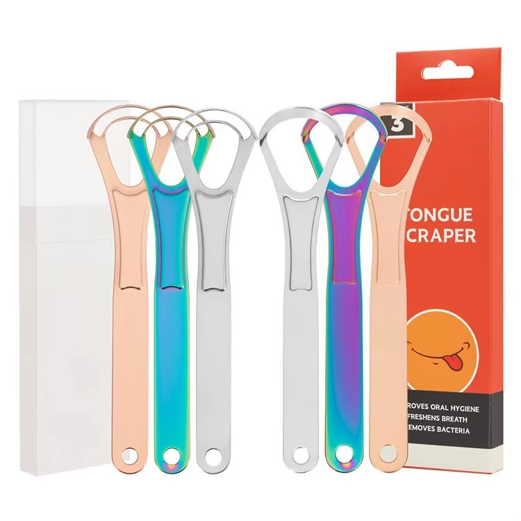 Stainless Steel Tongue Cleaner Brush and