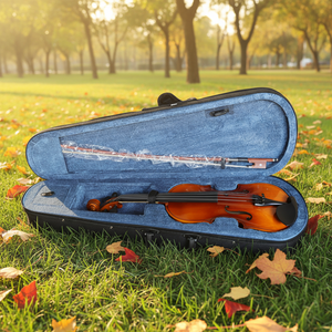 Kit <span class=keywords><strong>de</strong></span> Violín Profesional Instrumento <span class=keywords><strong>de</strong></span> Cuerda Acabado Brillante Tamaño Completo <span class=keywords><strong>4</strong></span>/<span class=keywords><strong>4</strong></span> 3/<span class=keywords><strong>4</strong></span> <span class=keywords><strong>1</strong></span>/2 - Product Image 1