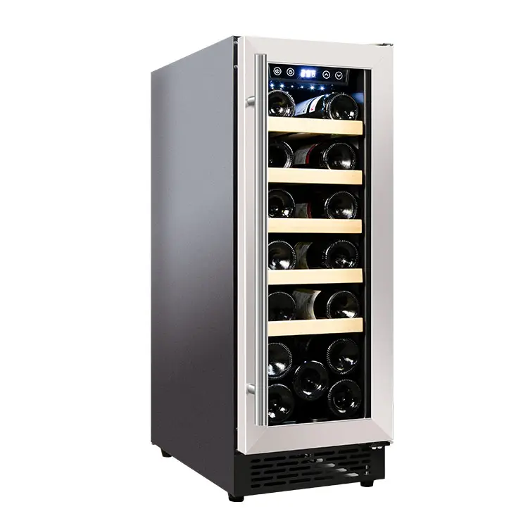 JOSOO14-20ボトル小型ワイン冷蔵庫シングルゾーンガラスドアミニワインクーラーセラー電気ワイン冷蔵庫