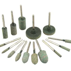 Ruber Grinding Head Cylinder Abrasive Polishing Mounted Point Green8mm X 19mm X 3mm Min Sponge Head 3 Years Shank 3mm Mingsha