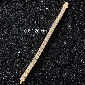 Pulsera de Cadena de Aleación con Diseño Geométrico Simple e Innovador, Estilo Hiphop, Pulseras para Hombre, Joyería de Moda al por Mayor - Product Image 5