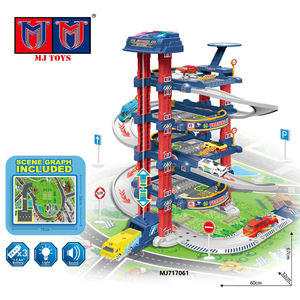 Nuovo Giocattolo 2 in 1: Parcheggio Rotante con Elevatore e Pista per Auto, Set Giocattolo di Traffico Ferroviario per Bambini - Product Image 4