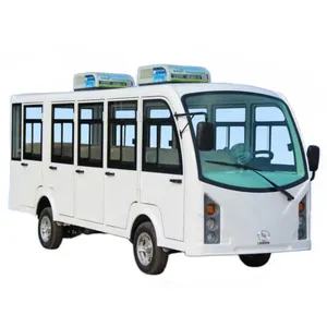 Custom Sightseeing Bus Auto 14 Passagier Electric City Bus 5KW 7.5KW Shuttle Tourist Bus mit Klimaanlage