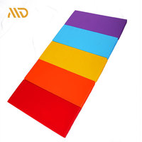 Tapis d'exercice en mousse épaisse pliable à cinq plis personnalisé en gros 6 'x 2' avec bordure et poignées pour la gymnastique