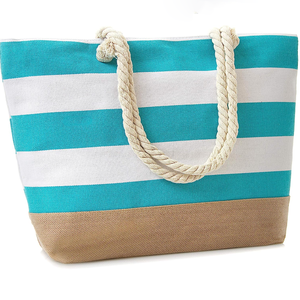 Bolso Tote de lona resistente al agua con correa para el hombro Bolso de playa con diseño de letras - Product Image 5