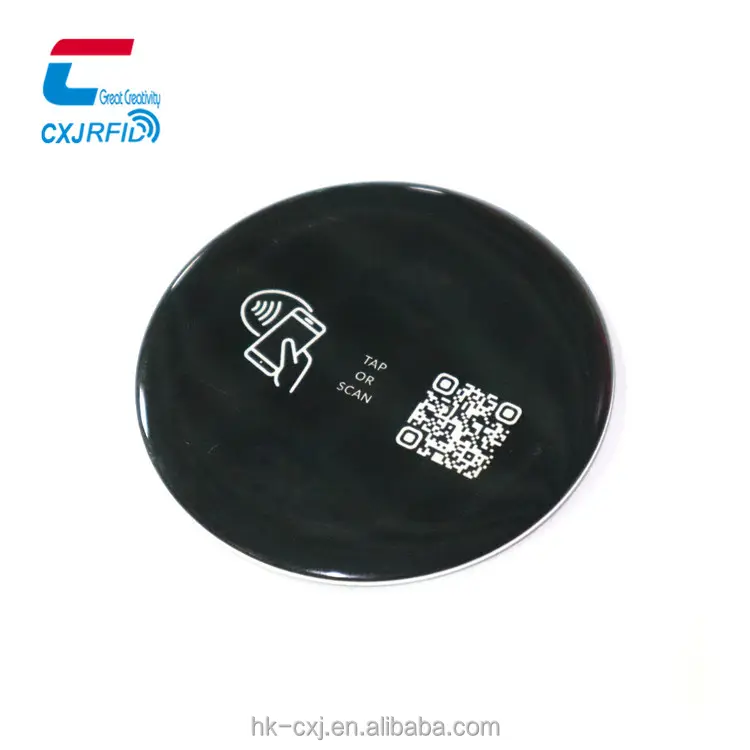 Factory Customized Epoxy Anti-water NFC QR Restaurant Table Phone Online Menu Tag